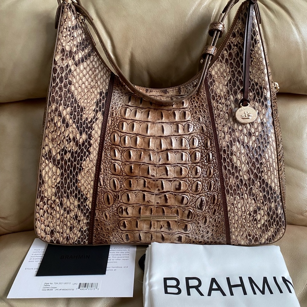 Sale! NEW Brahmin Tabitha Bag Cashew Cooper Melbourne Leather